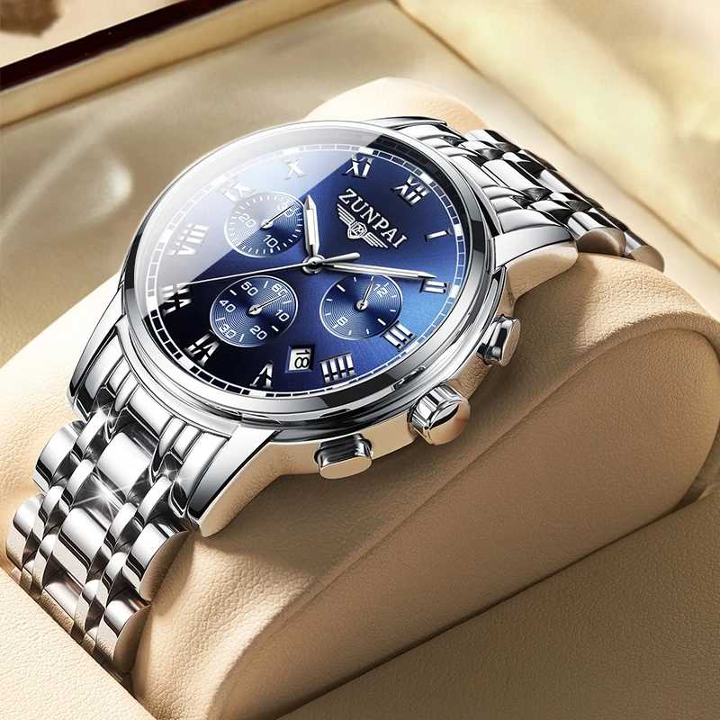 Đồng Hồ Doanh Nhân ZUNPAI – Thiết Kế Đơn Giản, Thanh Lịch – Đồng Hồ Bấm Giờ 3 Mắt, Thép Không Gỉ, Chống Nước Thể Thao5 Đồng Hồ Doanh Nhân ZUNPAI – Thiết Kế Đơn Giản, Thanh Lịch – Đồng Hồ Bấm Giờ 3 Mắt, Thép Không Gỉ, Chống Nước Thể Thao