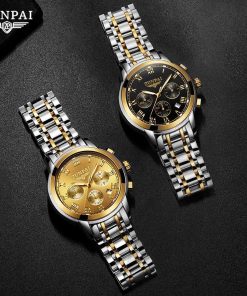 Đồng Hồ Doanh Nhân ZUNPAI – Thiết Kế Đơn Giản, Thanh Lịch – Đồng Hồ Bấm Giờ 3 Mắt, Thép Không Gỉ, Chống Nước Thể Thao