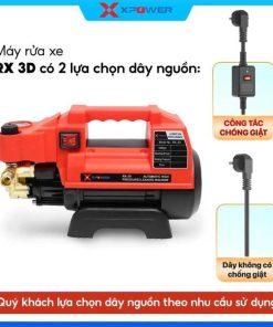 Máy Rửa Xe Mini XPOWER RX-3D 3600W Áp Lực Cao,Có Chỉnh Áp,Máy xịt rửa Điều Hòa,tặng bình bọt tuyết