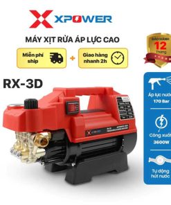 Máy Rửa Xe Mini XPOWER RX-3D 3600W Áp Lực Cao,Có Chỉnh Áp,Máy xịt rửa Điều Hòa,tặng bình bọt tuyết