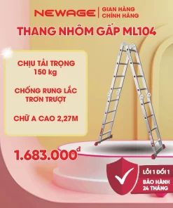 Thang Nhôm Gấp Đa Năng 4 Đoạn FUJIHOME (cao 3,7m – 4,4m – 4,7m)