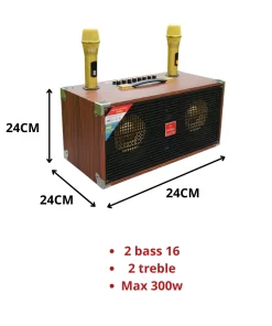 Loa kéo bluetooth ONTEKCO 2652 tặng kèm 2 tay mic hát karaoke