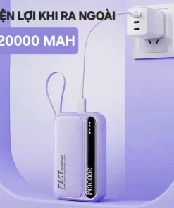 Sạc dự phòng 20000mAh nhiều cổng sạc tương thích nhiều thiết bị TYPE C-USB