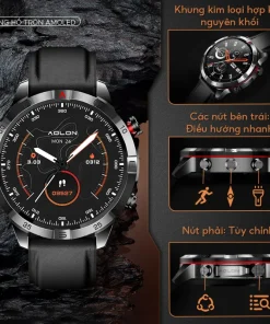 Aolon GT6Pro Đồng Hồ Thông Minh Mới Màn hình AMOLED 1,51 inch (60Hz) Thời lượng pin 25 ngày Chống nước IP68 La bàn