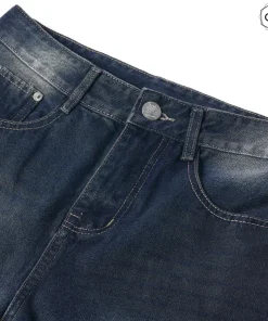 Quần Jean Nam Ống Đứng Wash Xanh Rêu Dusty, Quần Jean Ống Suông Form Regular, Quần Bò Nam, Unisex, Bigsize