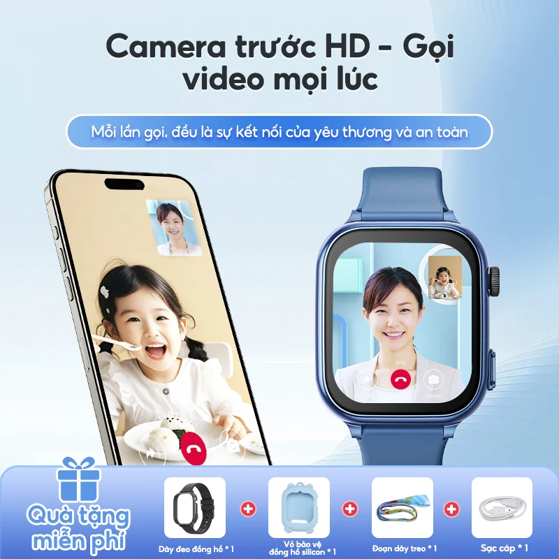 Kiumo đồng hồ thông minh trẻ em camera HD gọi video