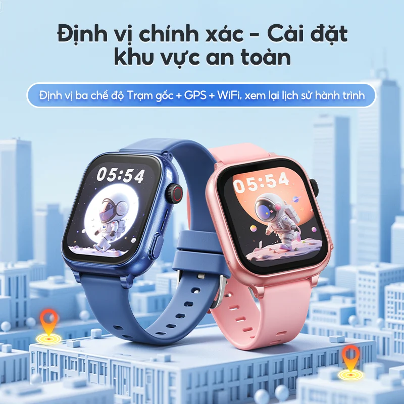 Kiumo đồng hồ thông minh GPS định vị trẻ em