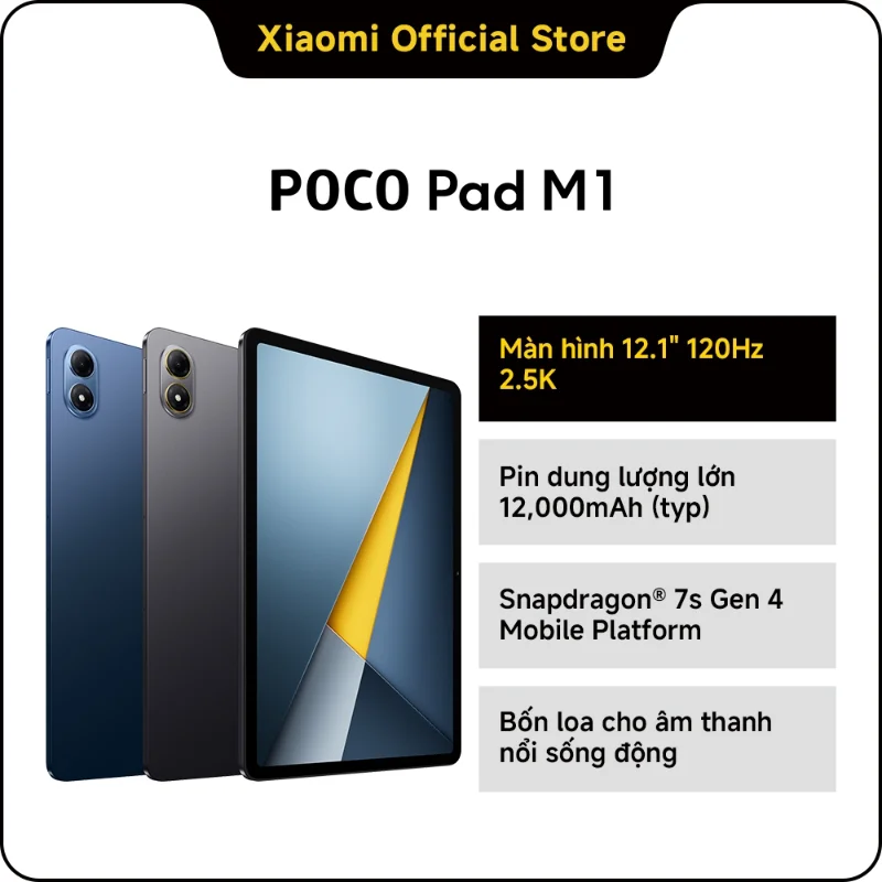 Xiaomi POCO Pad M1 thiết kế nhiều góc nhìn
