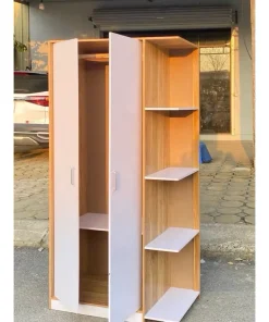 Tủ Quần Áo Gỗ MDF Cao 160cm Kích Thước Lớn Nhiều Ngăn Dễ Lắp Ráp