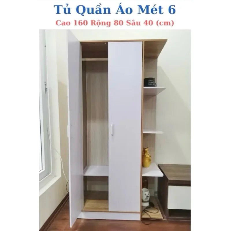 Chi tiết tủ quần áo gỗ MDF lắp ghép