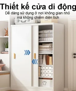MY Tủ Quần Áo Gỗ Cửa Lùa MDF Hiện Đại Đa Năng Treo Quần Áo Người Lớn